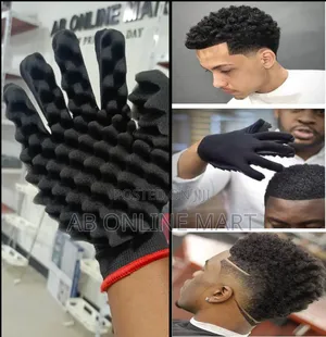 Hair Curl Sponge Gloves