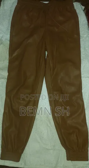Faux Leather Joggers