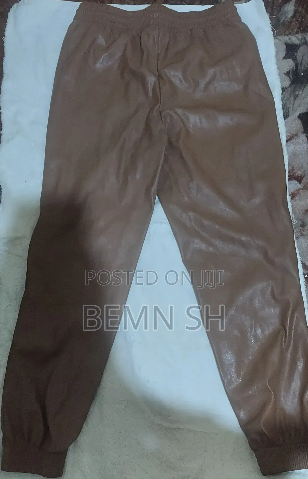 Faux Leather Joggers
