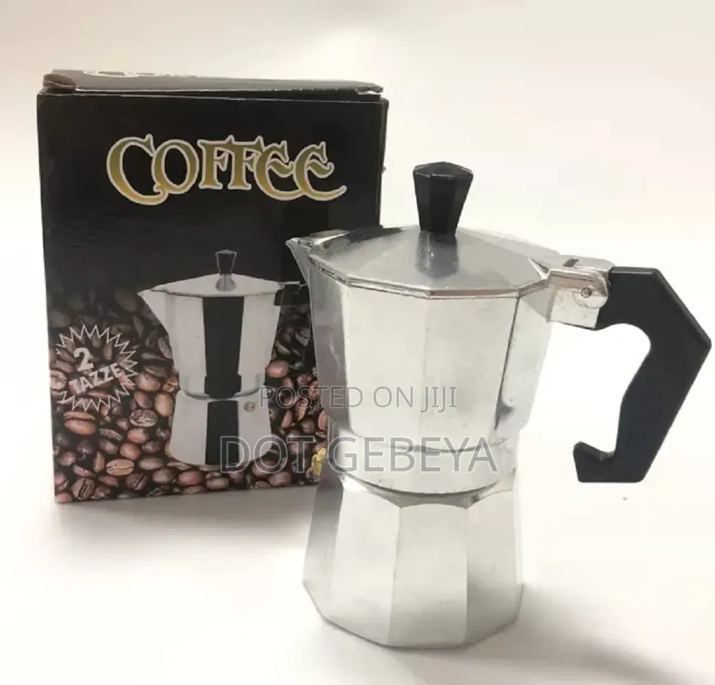 12or 9-Cup Capacity Moka Pot Espresso Maker Made of Aluminum. [1]