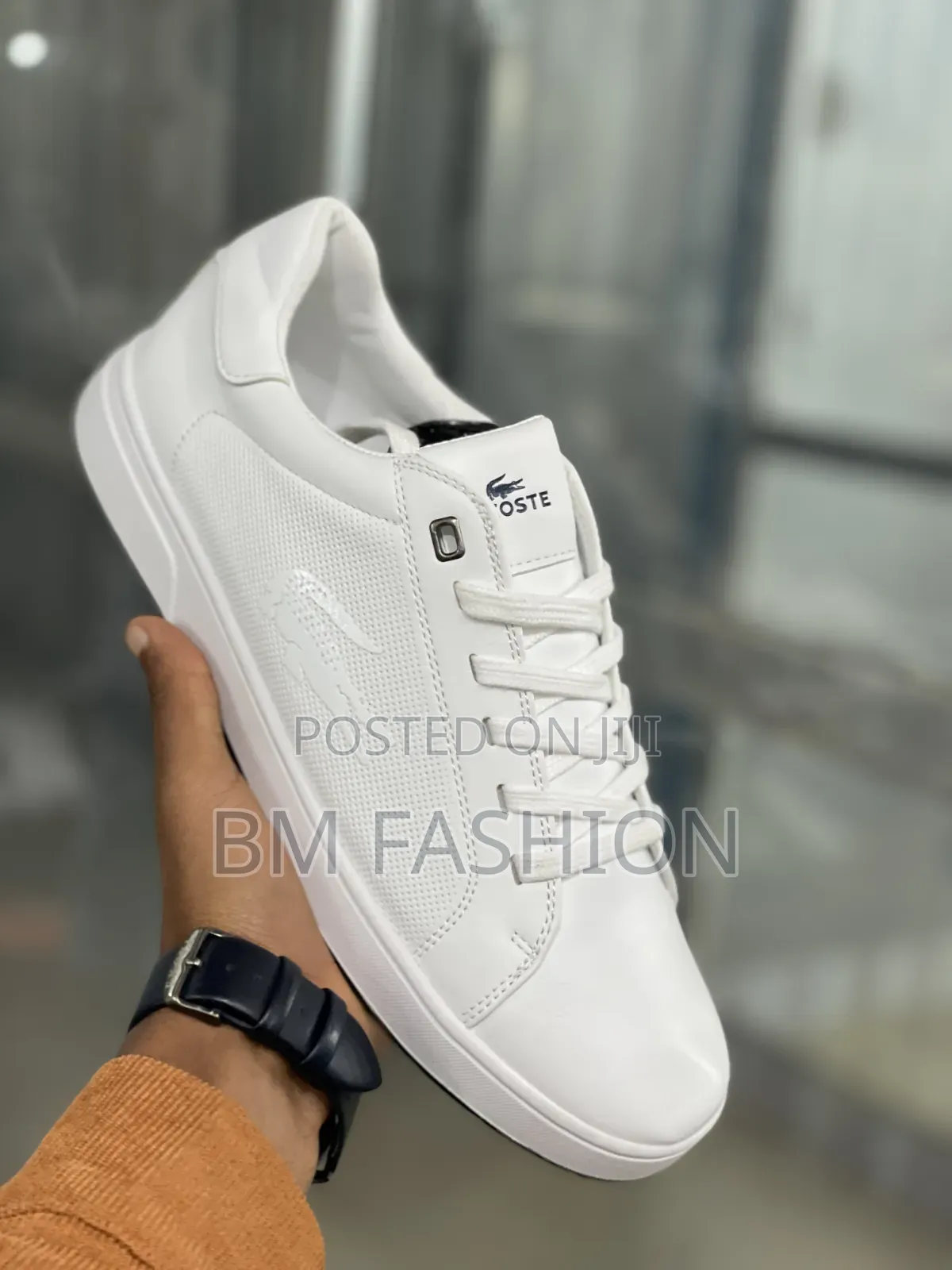 White Lacoste Low-Top: Timeless Court Style