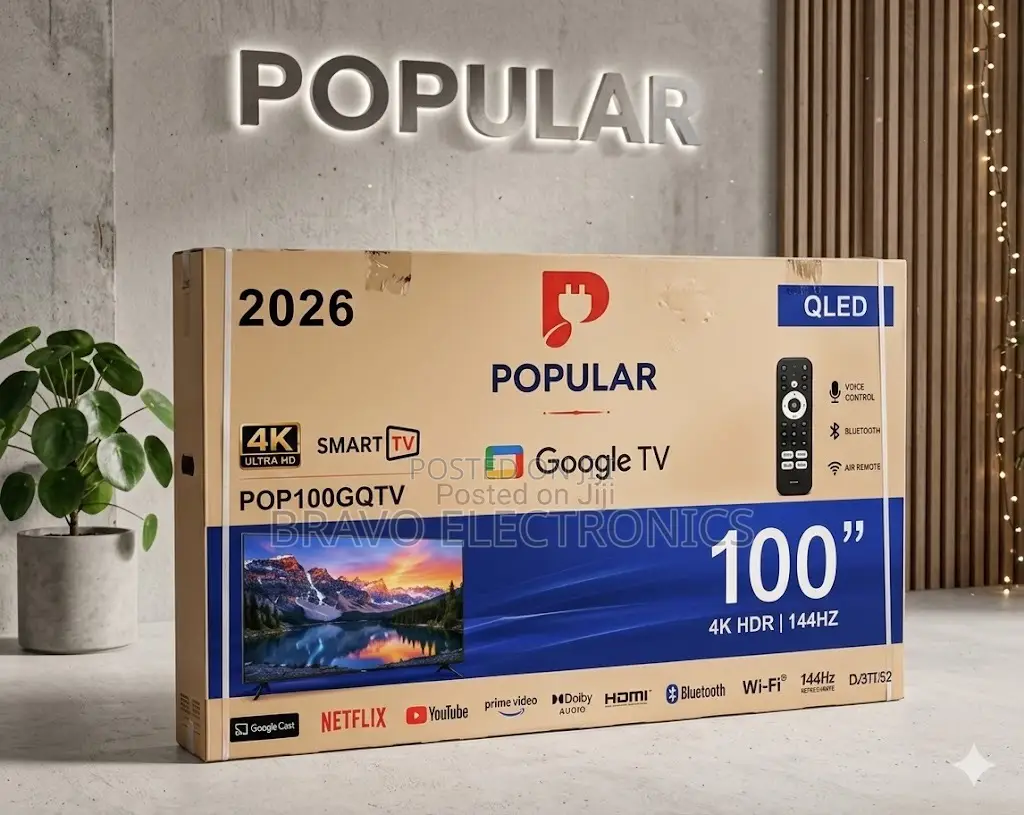 Popular 100” Google Tv | Qled HDR | Smart Voice Control Tv
