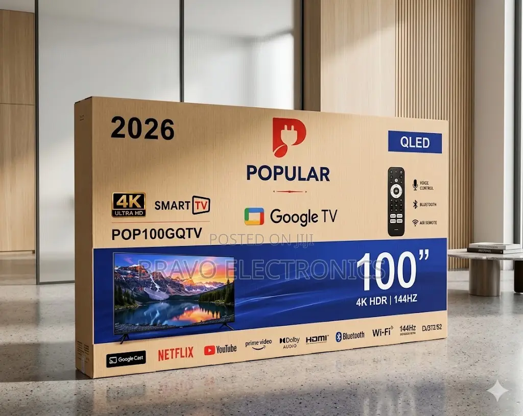 Popular 100” Google Tv | Qled HDR | Smart Voice Control Tv