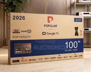 Popular 100 Inch Tv Qled HDR Google Tv Pop100gqtv Smart Tv (2026
