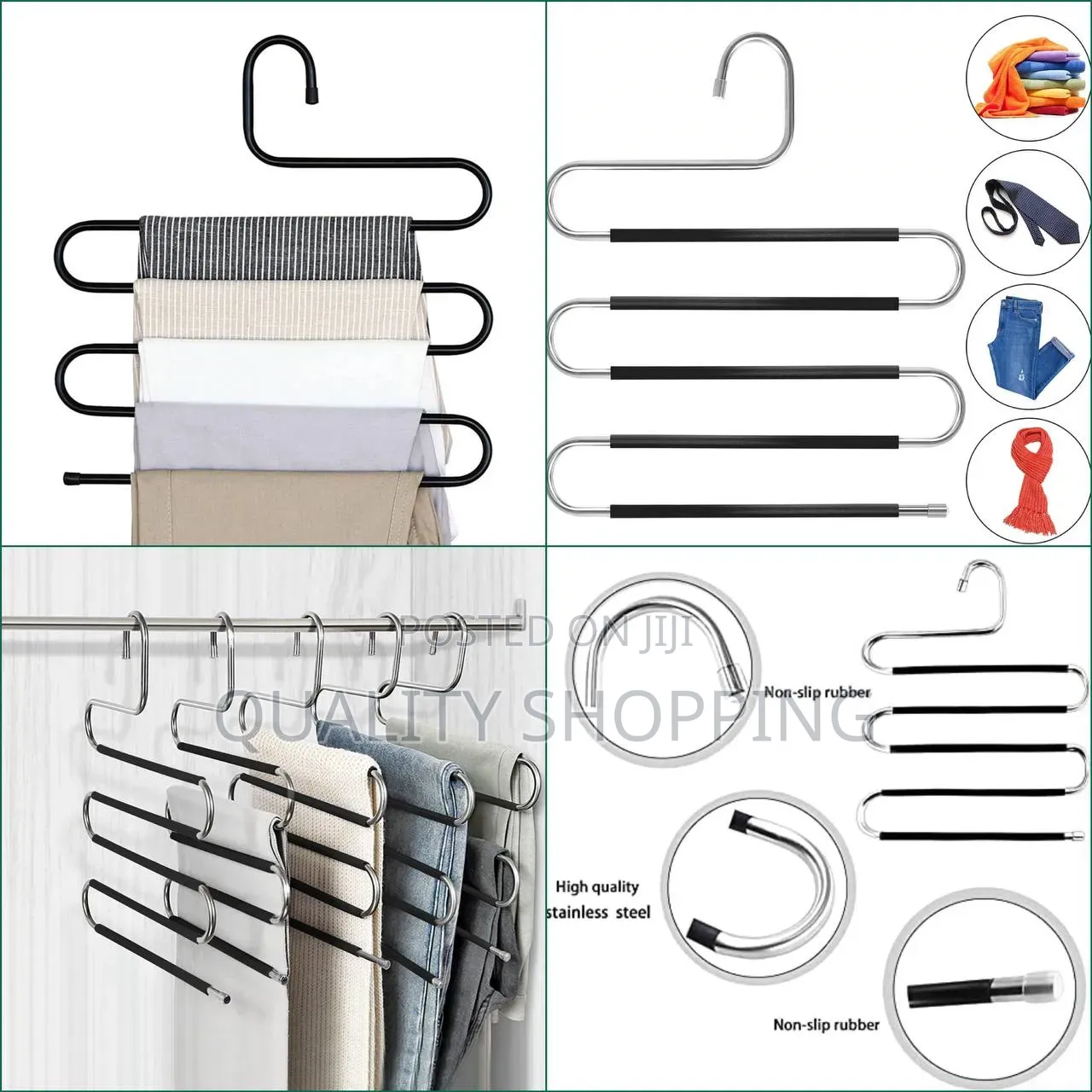 Metal S-Shape 5 Layer Magic Hanger