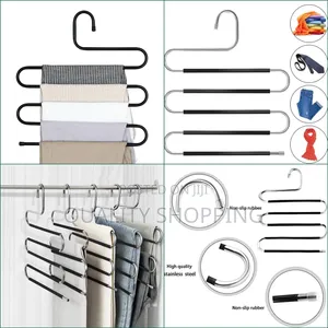 Metal S-Shape 5 Layer Magic Hanger