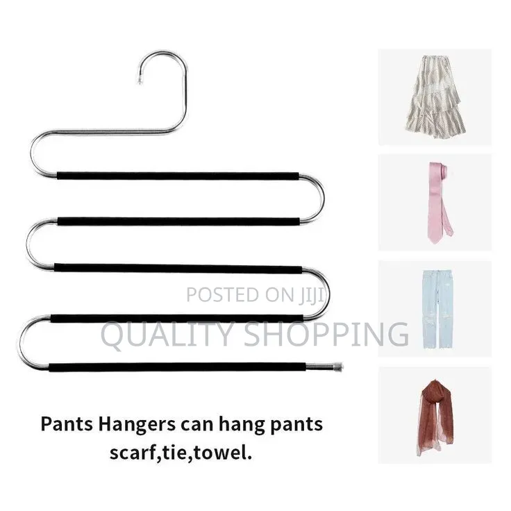 Metal S-Shape 5 Layer Magic Hanger