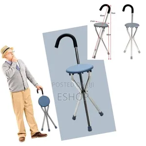 Senior-Friendly Cane Stool – Relieves Fatigue on Long Outings