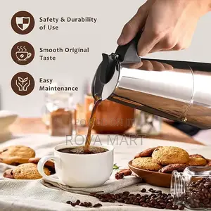Alyster Moka Pot Italian Coffee Maker 6cup/10oz