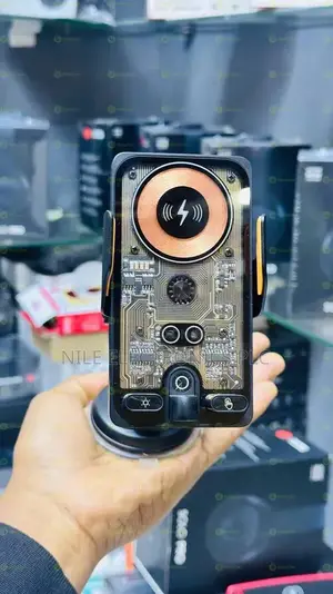 Cyberpunk Transparnt 15w Wireless Fast-Charging Car Phone Mount Holder