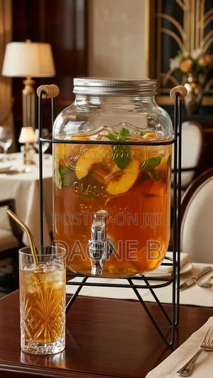 8-Liter Glass Beverage Dispenser የመጠጥ ማቅረቢያ ጃር
