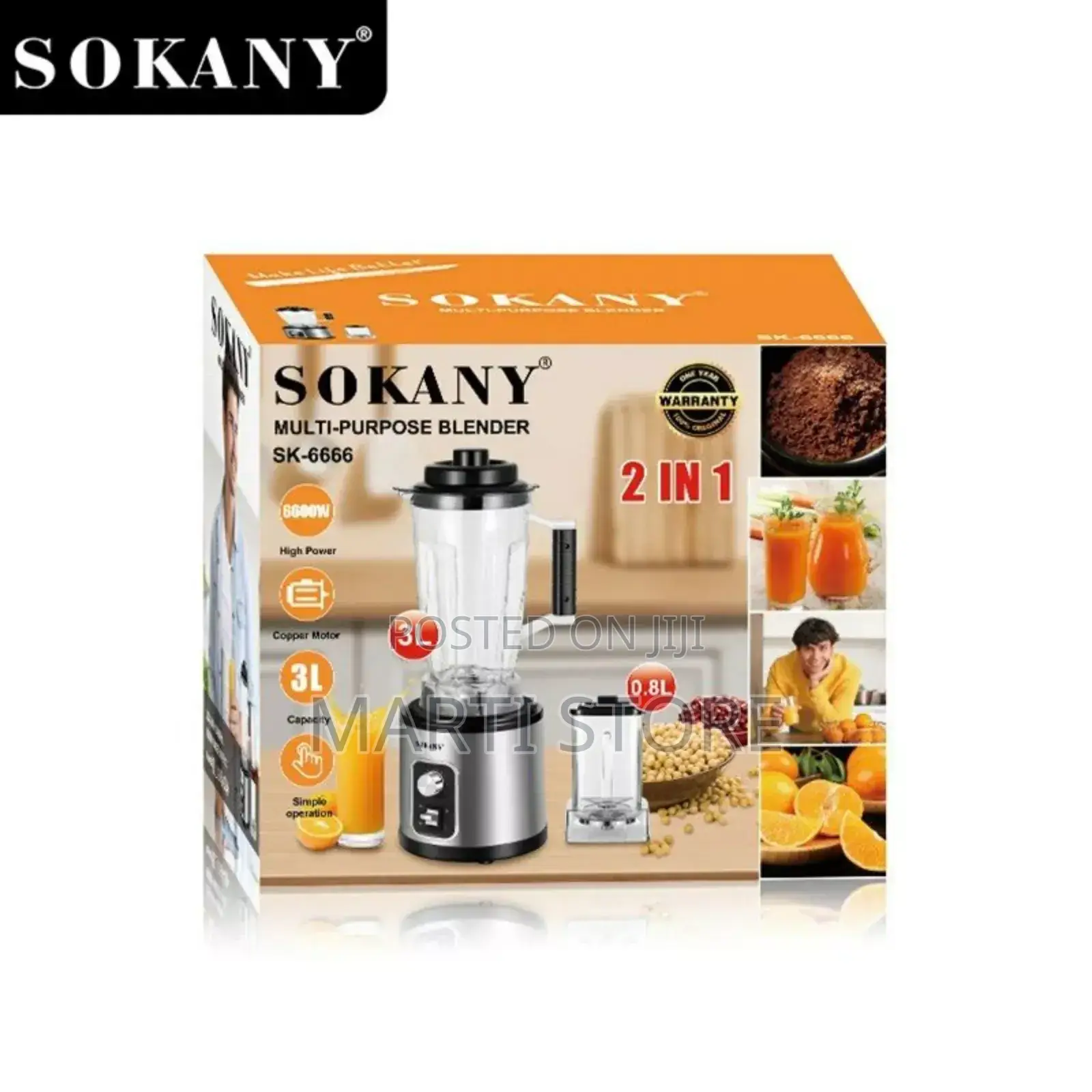 2in1 Sokany Multi-Purpose Blender