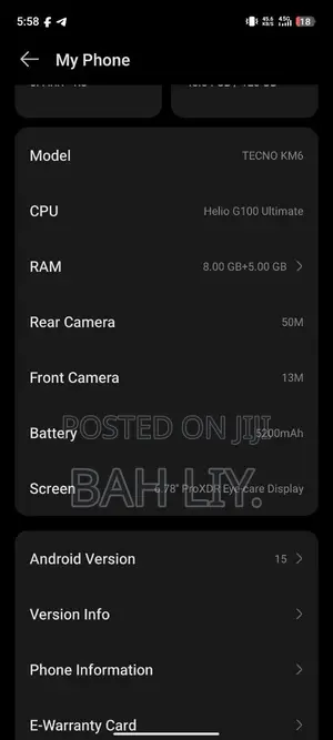 Tecno Spark 40 Pro 256 GB Black