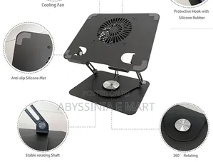 Ergonomic Comfort Laptop Stand With a 360-Degree Rotating Base