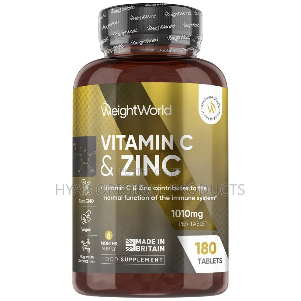 Vitamin C And Zinc 1010mg 180 Tablets