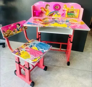 Kids Study Table And Chair Set የልጆች ማጥኛ ጠረጼዛ እና ወንበር