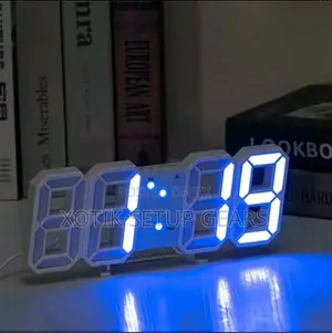 3d Led Blue Lit Digital Clock