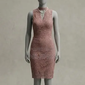 Bonda Rose Pink Lace Bodycon Dress