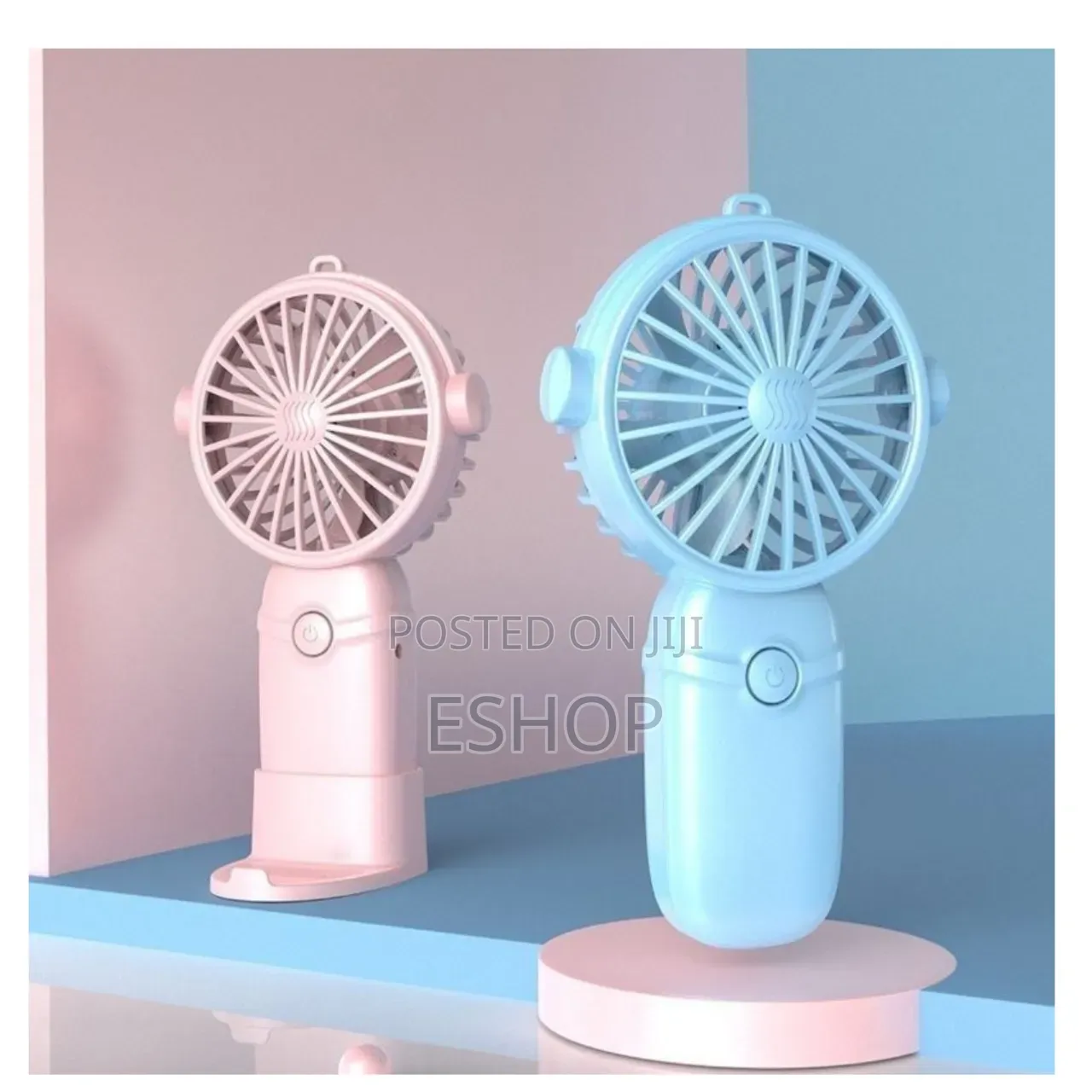 Rechargeable Mini Fan: 3 Speeds, Desk or Hand Use