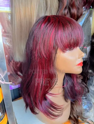 Burgendy Bang Like Human Hair
