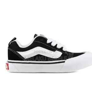 Vans Knu Skool Black and White Skate Shoes