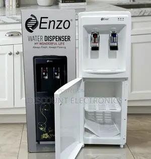 Enzo Water Dispenser With Built in Storage Cabinet Hot Cold Water Taps
