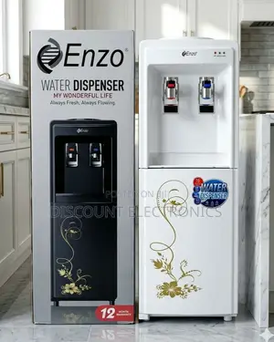 Enzo Water Dispenser With Built in Storage Cabinet Hot Cold Water Taps