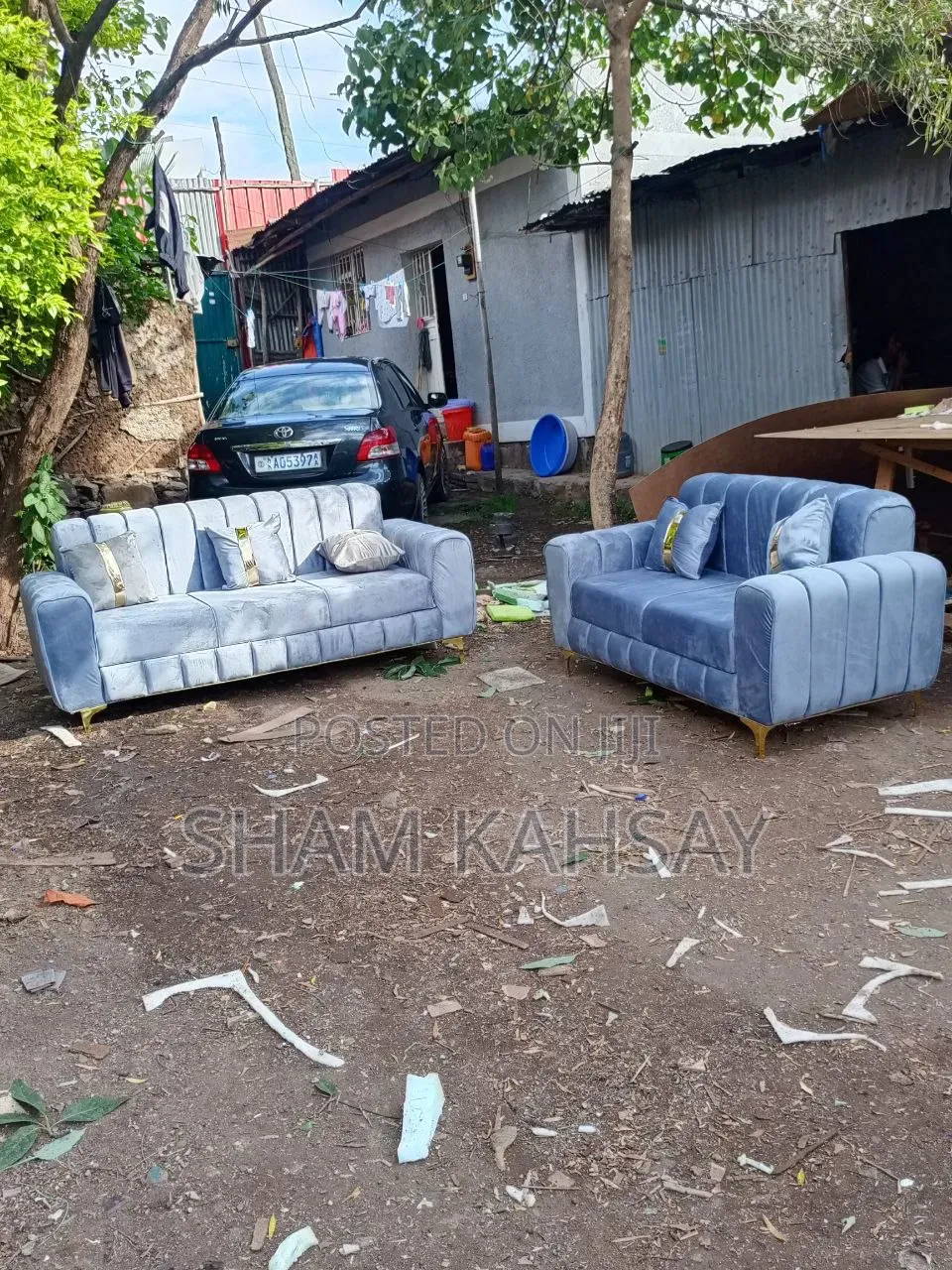 Home Solid Wooden Sofa