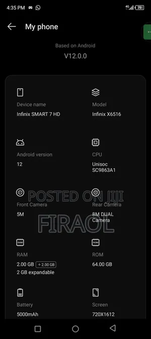Infinix Smart 7 HD 64 GB Blue