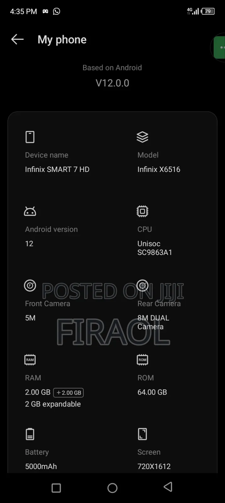 Infinix Smart 7 HD 64 GB Blue