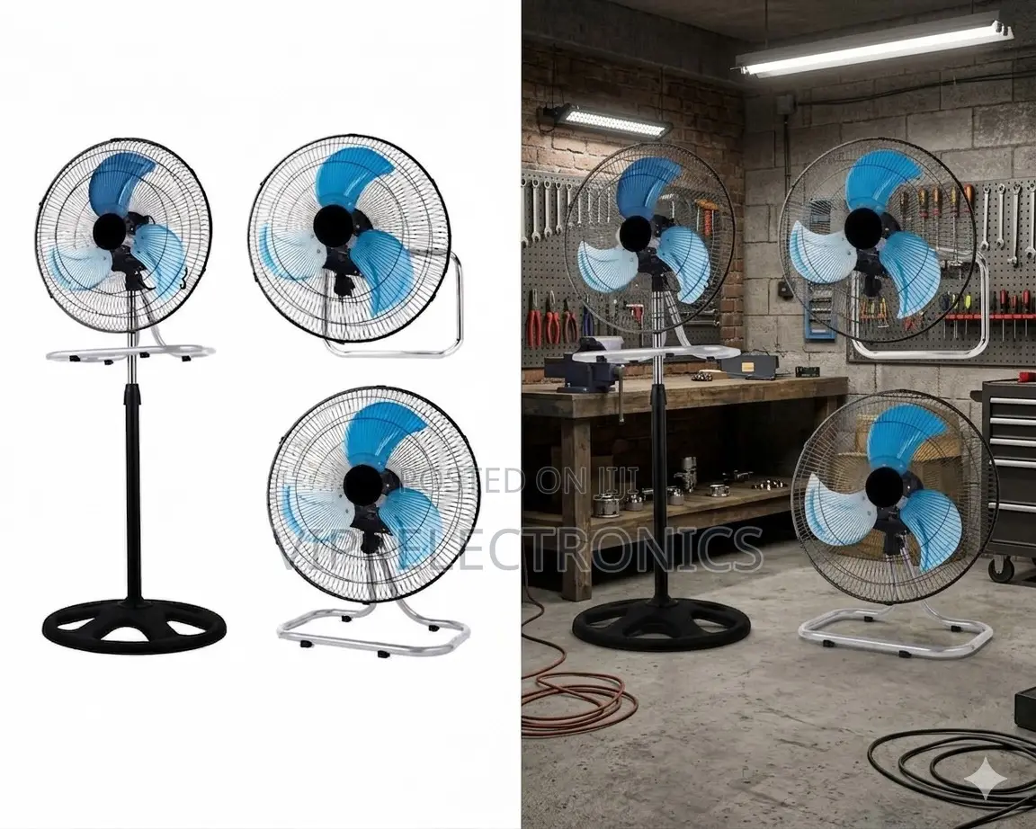 Standing Fan 3-in-1 Adjustable Industrial Pedestal and Floor Fan