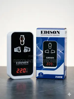 Edison 2500w Digital Voltage Protector Universal Adapter