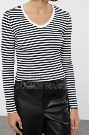 Monki Black and White Striped
