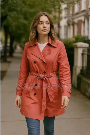 Tan or Khaki Belted Trench Coat