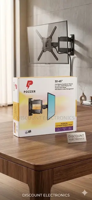 Pozzer Model-P4 Full Motion Cantilever Tv Wall Mount for 32"-65" TVS