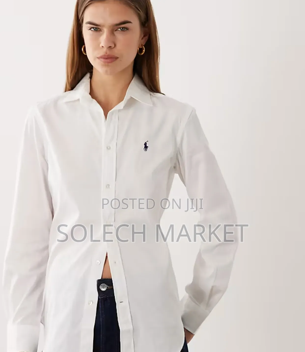 White Polo Ralph Lauren Button-Up Shirt