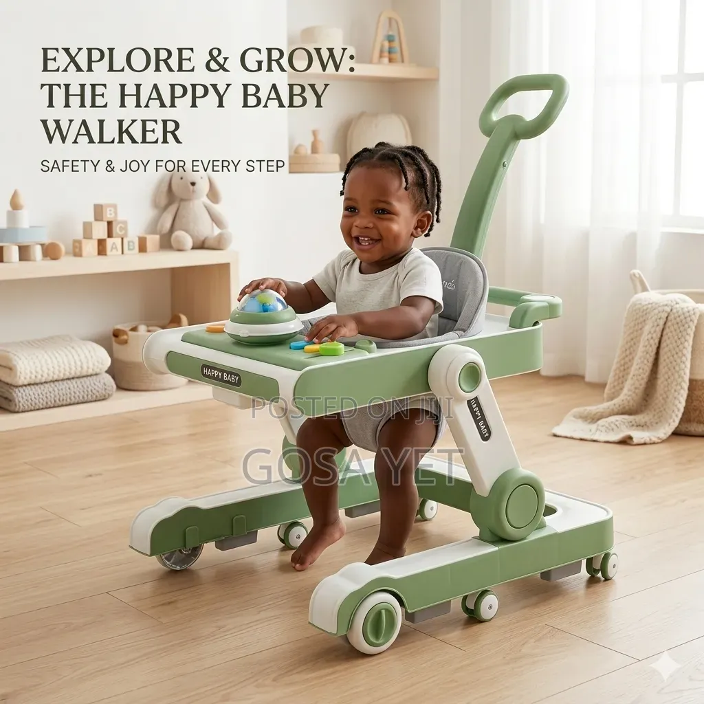 የሕፃናት መሄድ መለማመጃ ጋሪ - Baby 4-in-1 Multifunctional Baby Walk