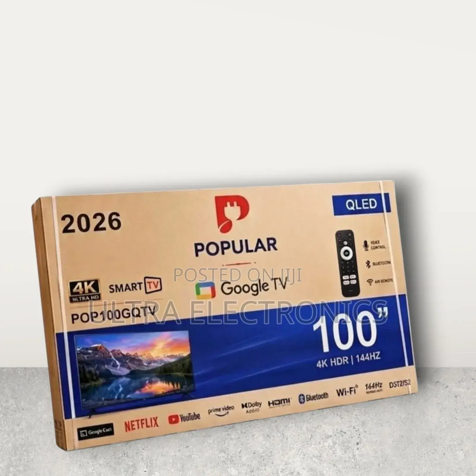 100-Inch Popular Qled Smart Tv With Resolution 144hz Refresh