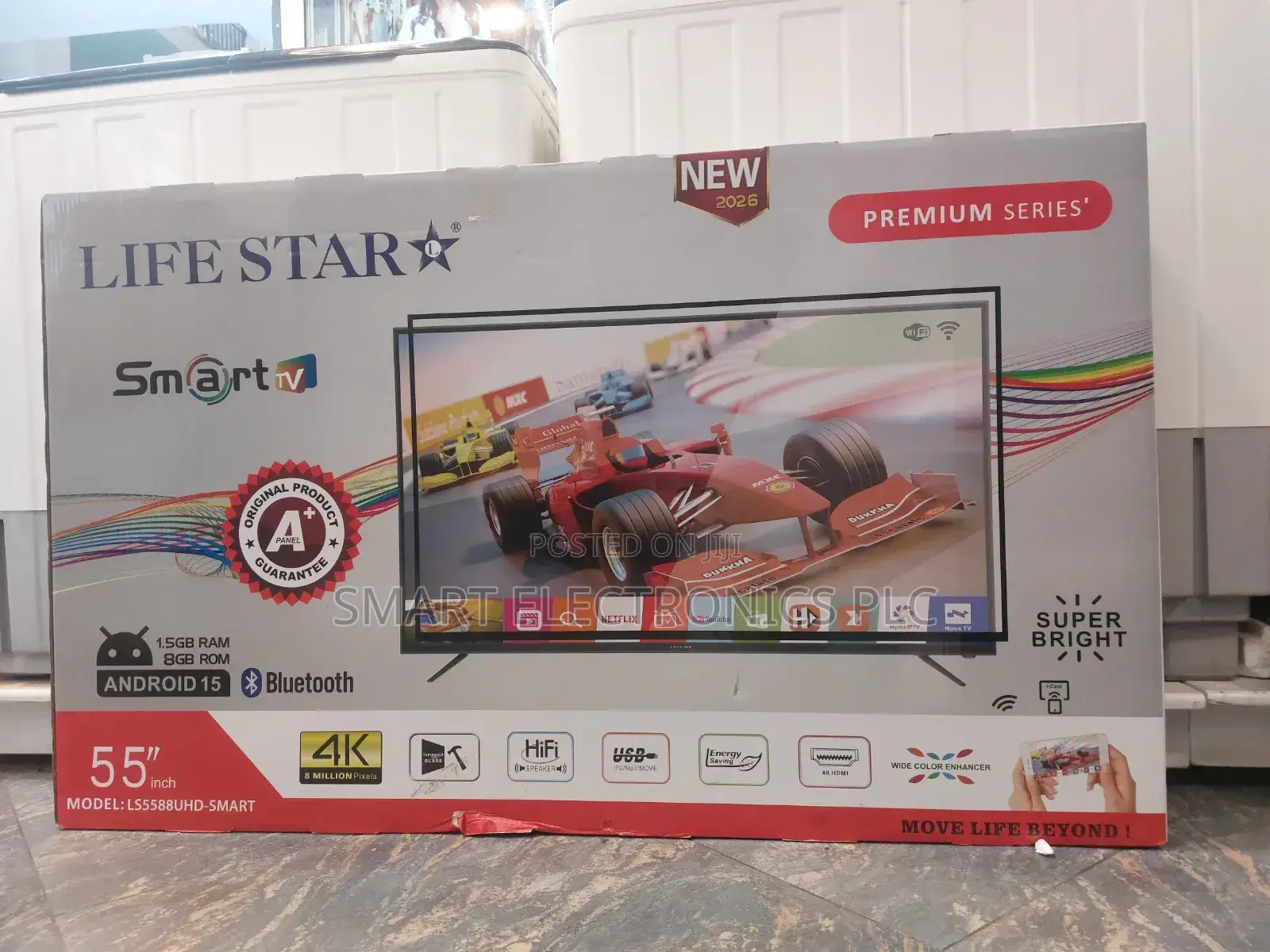 Life Star 55" Smart Tv (Model Ls5588uhd-Smart) Featuring New 2026 "