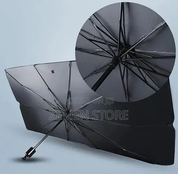 Foldable Car Windshield Sunshade Umbrella የመኪና ጃንጥላ