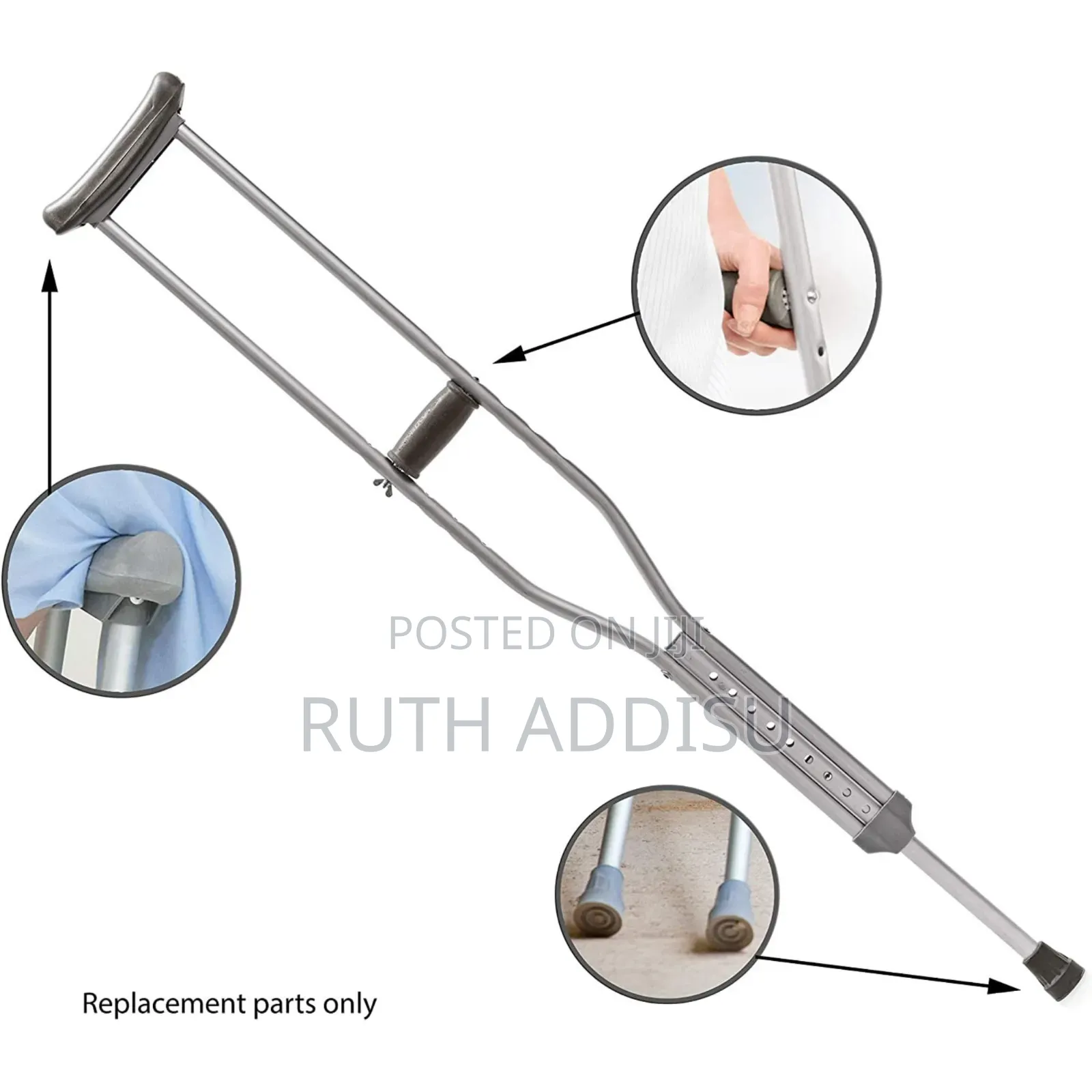 Underarm Crutches McKesson Adult 5 Foot 2 Inch McKesson Crutches Mew