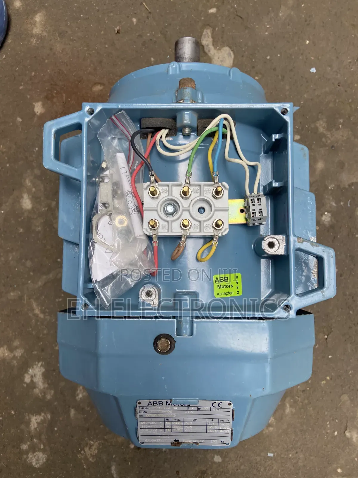 Original Abb 3-Phase Electric Motor – 5.5 Kw / 7.5 Hp (2855 Rpm)