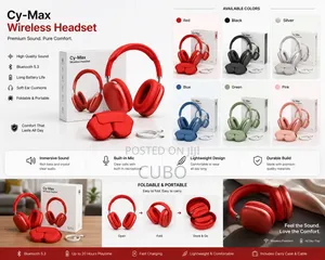 Cy-Max Wireless Headset – Premium Sound | Bluetooth 5.3