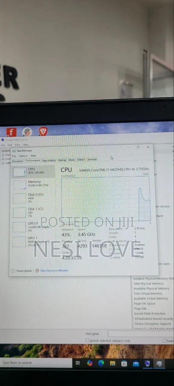 New Laptop Dell Precision 7720 64GB Intel Core i7 HDD+SSD 1.5T