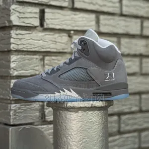Air Jordan 5 Retro 'Wolf Grey' Men's Mid Boots Shoes