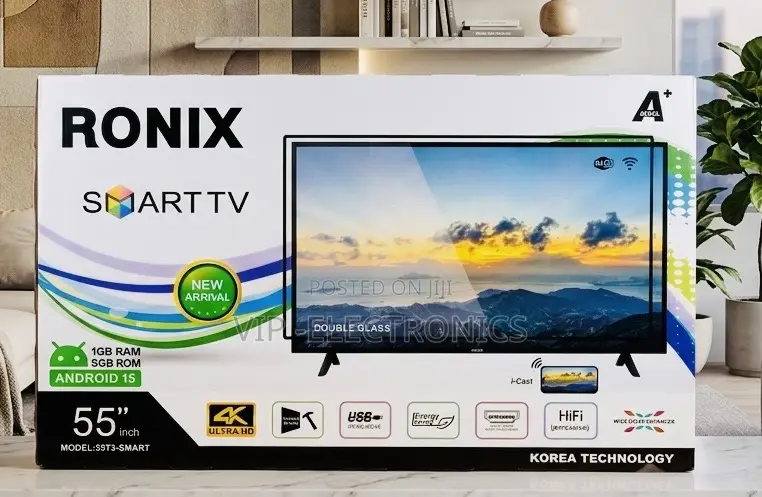 Ronix 55 Inch Tv Ultra Hd Android 15 Smart Tv (Model: Sst3-Smart