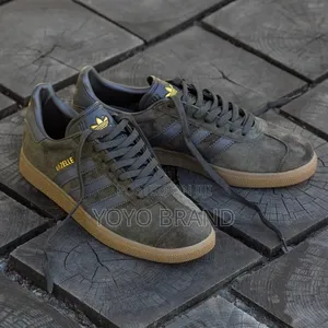 Adidas Gazelle Sneakers Dark Olive /Grey Suede