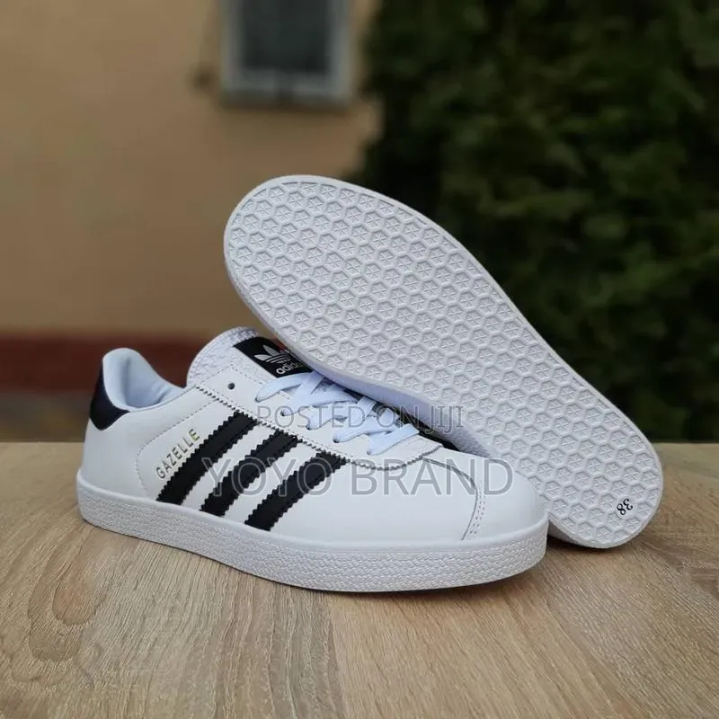 Adidas Gazelle Sneakers White/ Black Striped