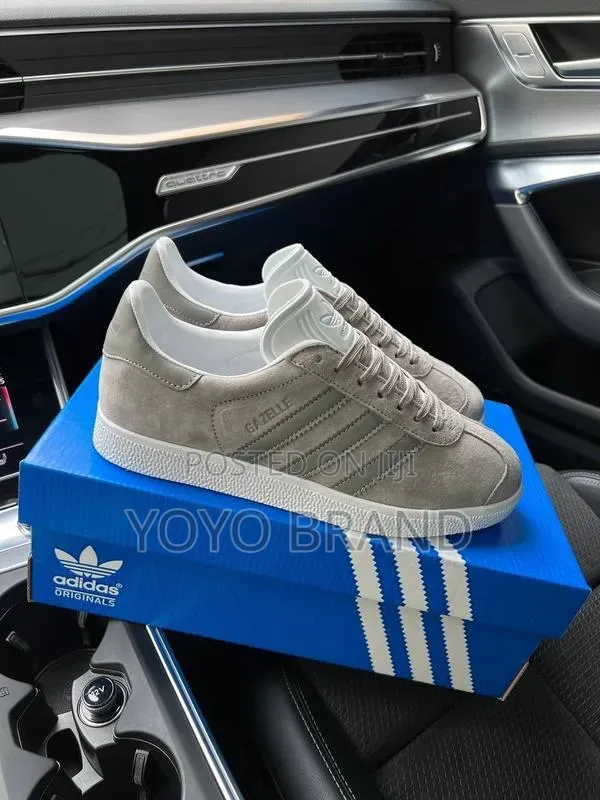 Adidas Gazelle Sneakers Grey Suede Unisex Sneakers