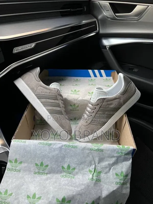 Adidas Gazelle Sneakers Grey Suede Unisex Sneakers